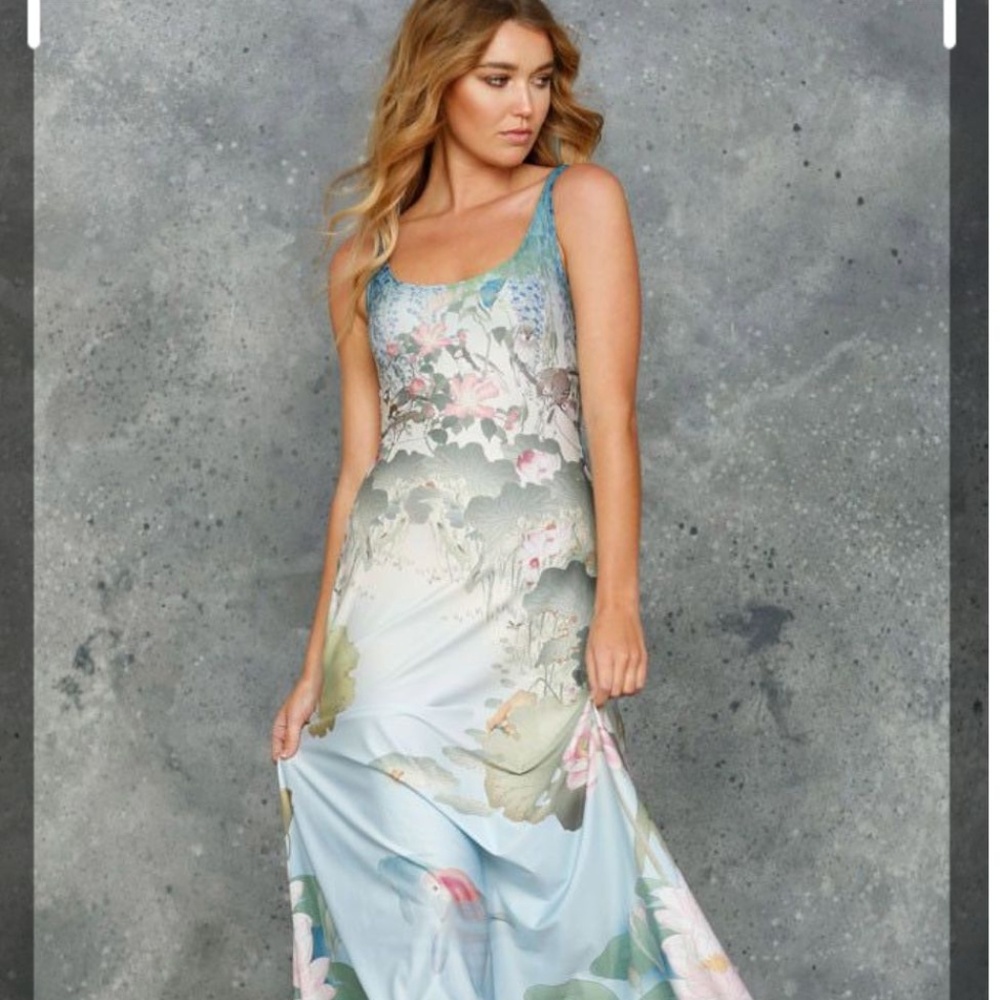 BlackMilk Maxi Dress - Don't Be Koi - Sold Out - M